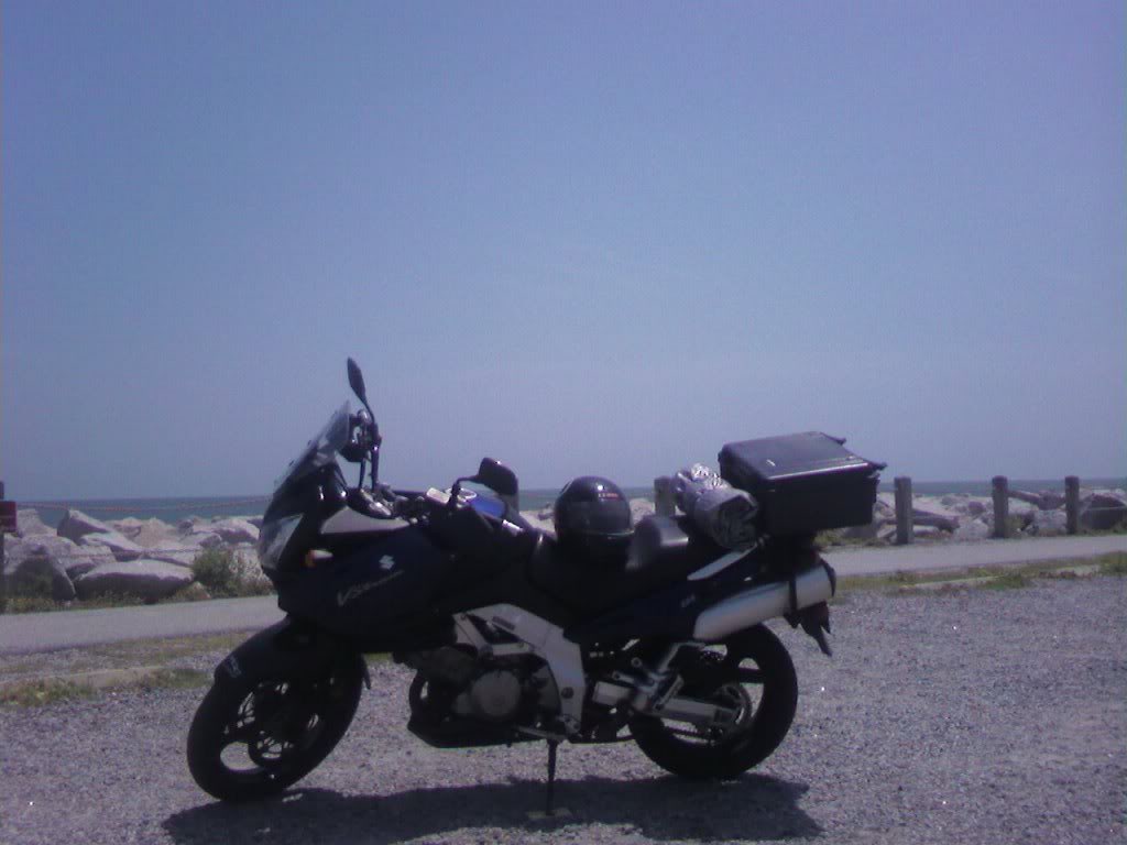 Suzuki V-Strom near Fort Fisher